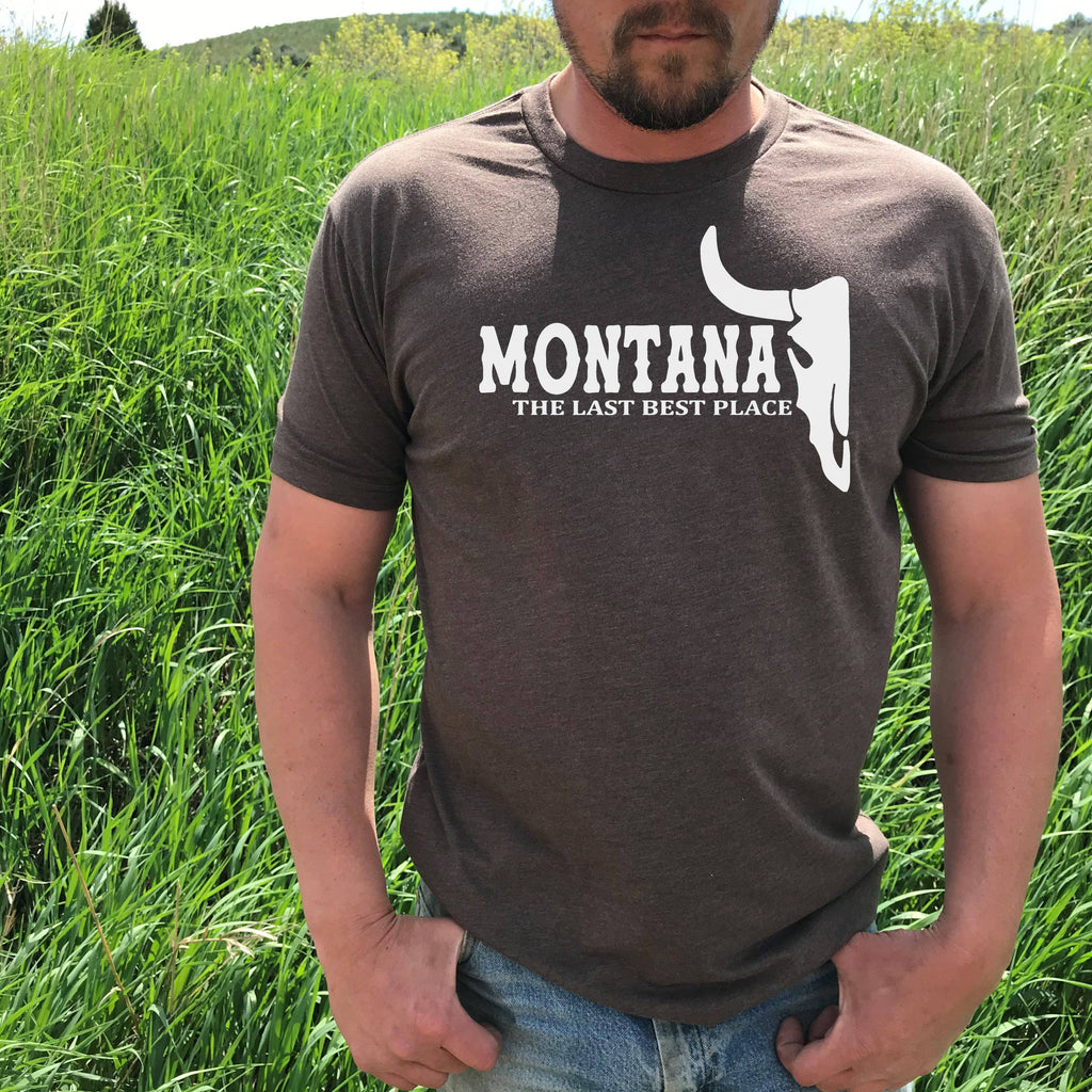 Medium Montana Last Best Place Tee - Brown