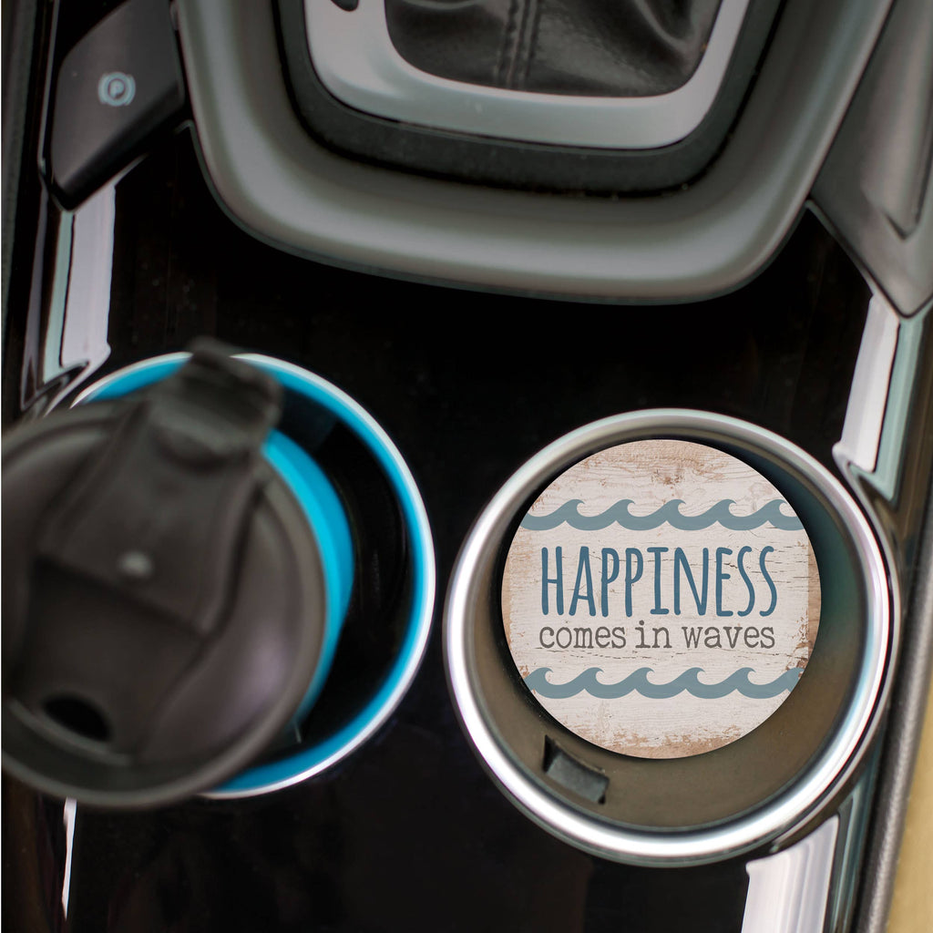 Happiness Comes in Waves Car Coaster
