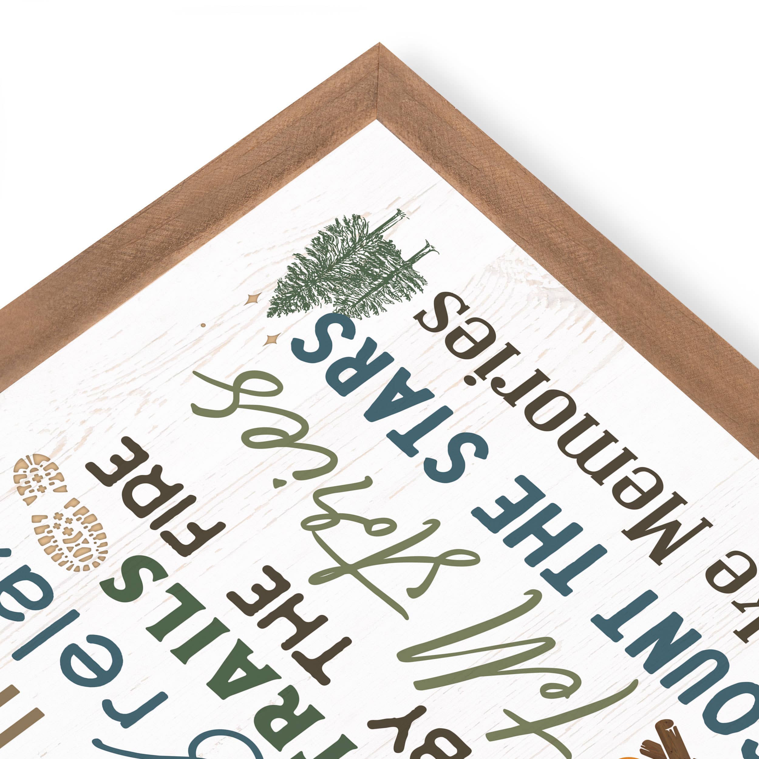 Cabin Rules Framed Art with Easel