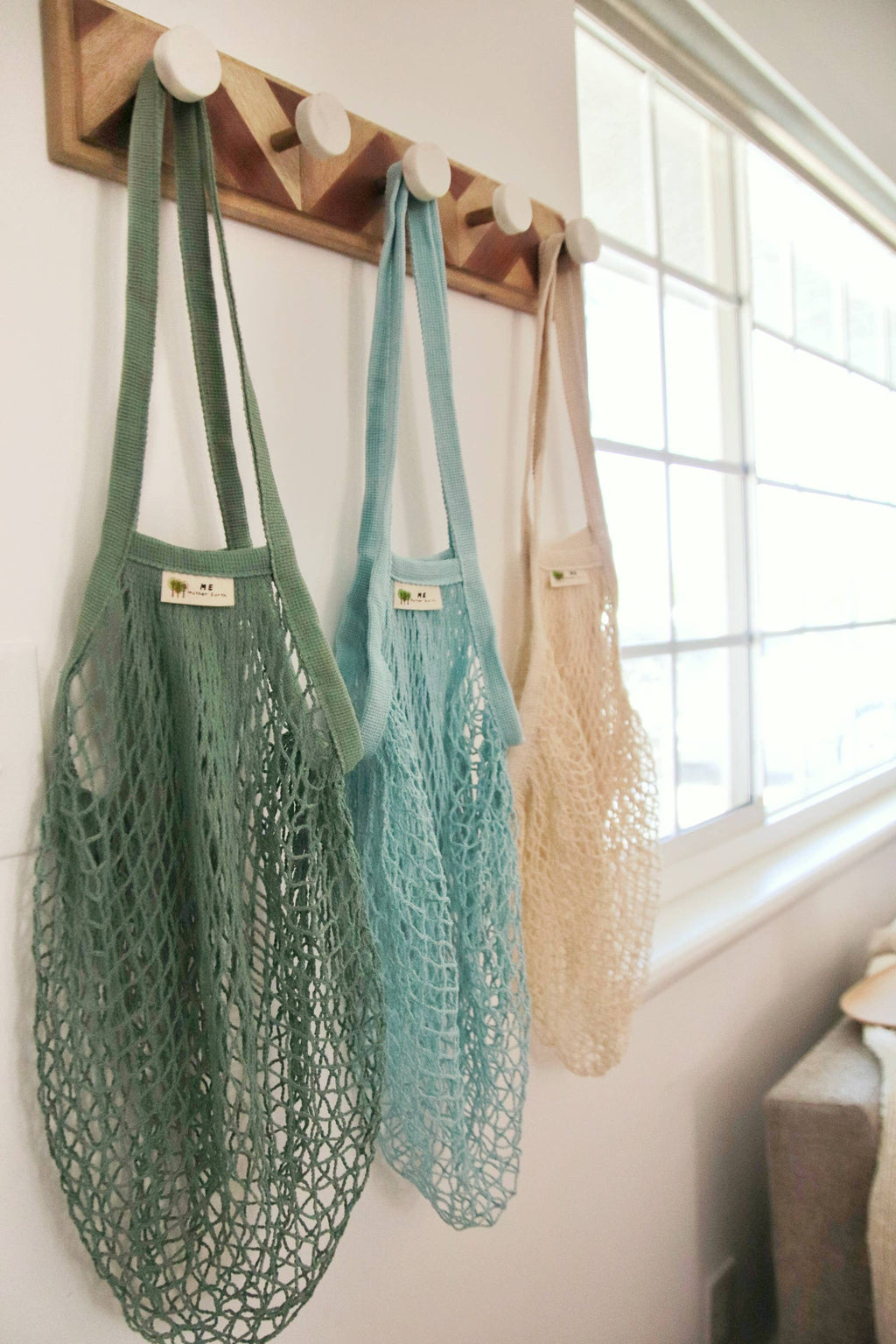 Large Zero Waste Mesh Market Bag - Sage Green