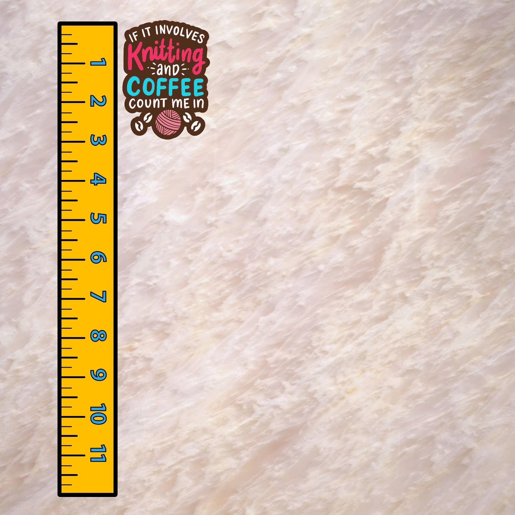 Knitting & Coffee Addict: Count Me In Sticker