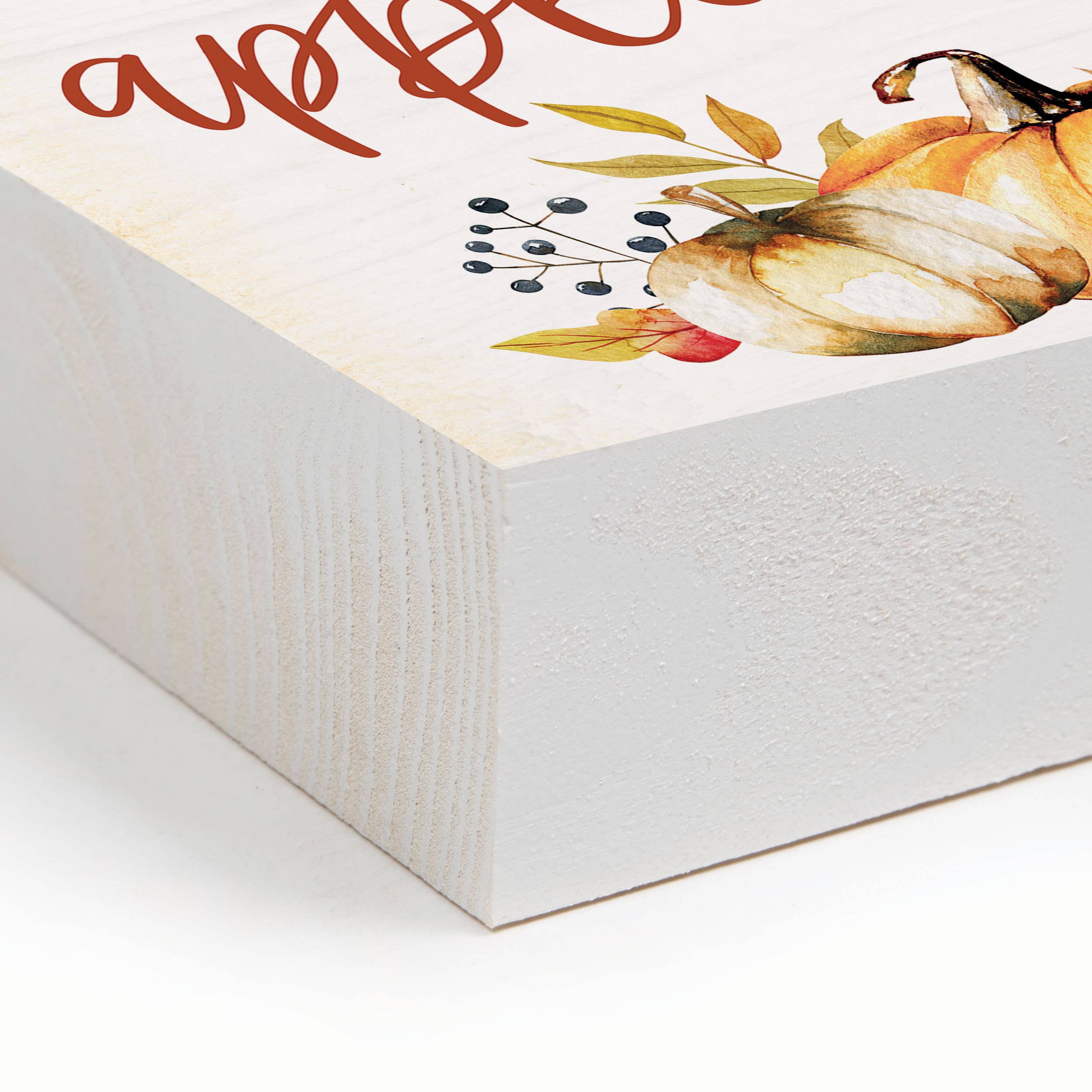 Hayrides, Pumpkin Patches Fall Barnhouse Wood Block Décor