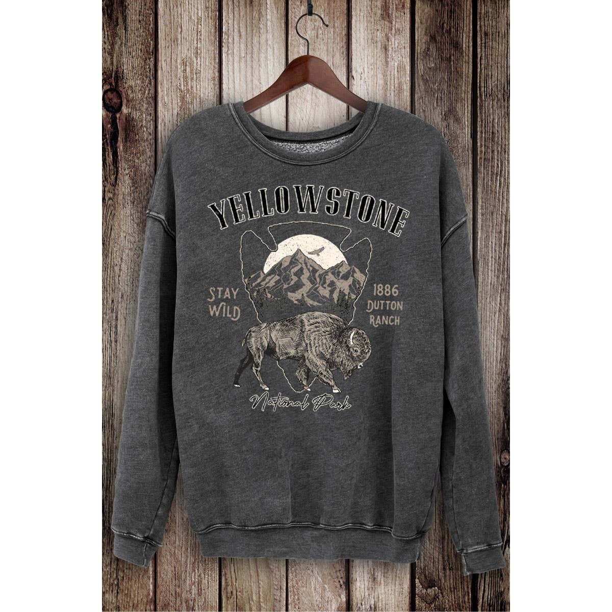 Small Yellowstone National Park Crewneck - Dark Gray