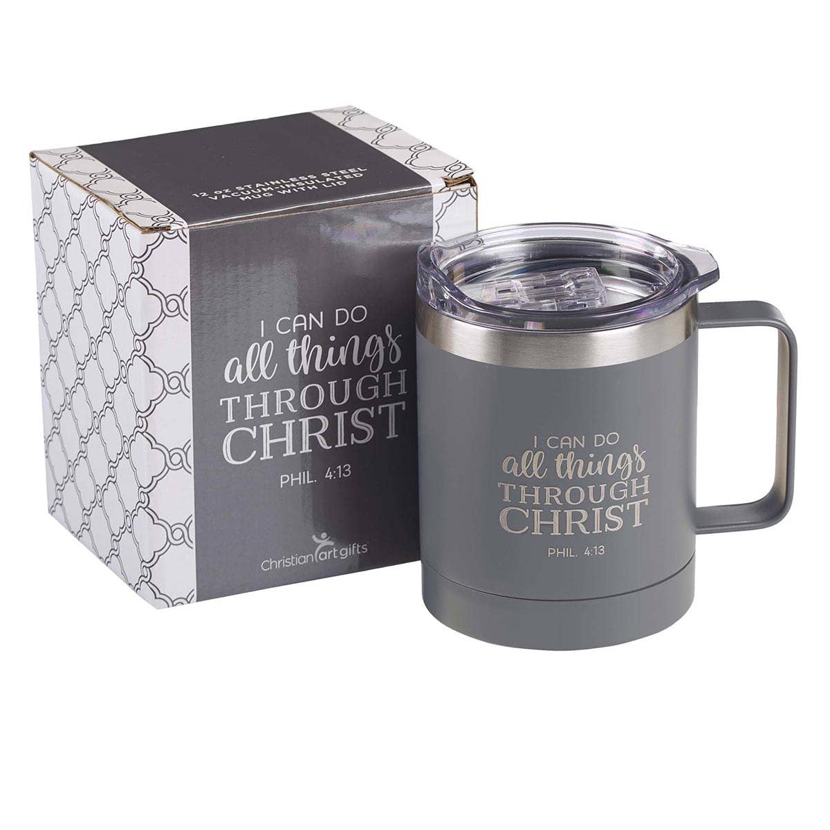 I Can Do All Things Gray Camp-style Stainless Steel Mug