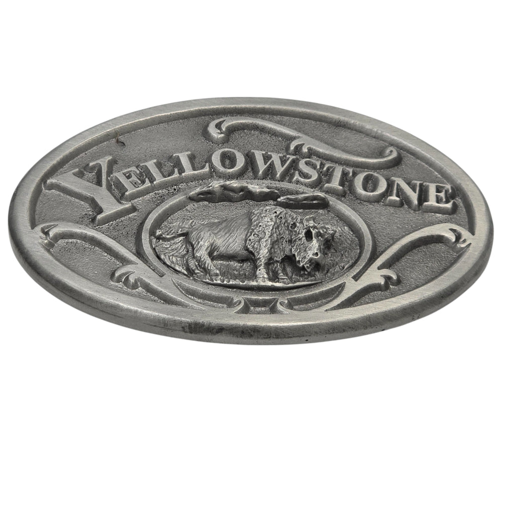 Pewter Yellowstone Bison Belt Buckle #5112