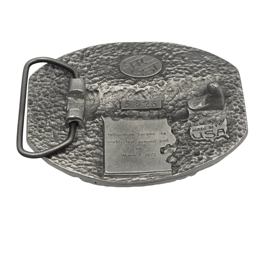 Pewter Yellowstone Bull Elk Belt Buckle #5826