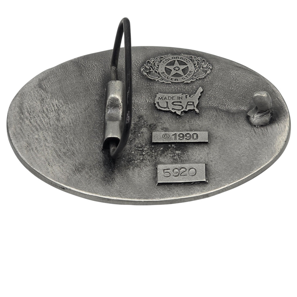 Pewter Yellowstone Grizzly Bear Duo Belt Buckle #5920