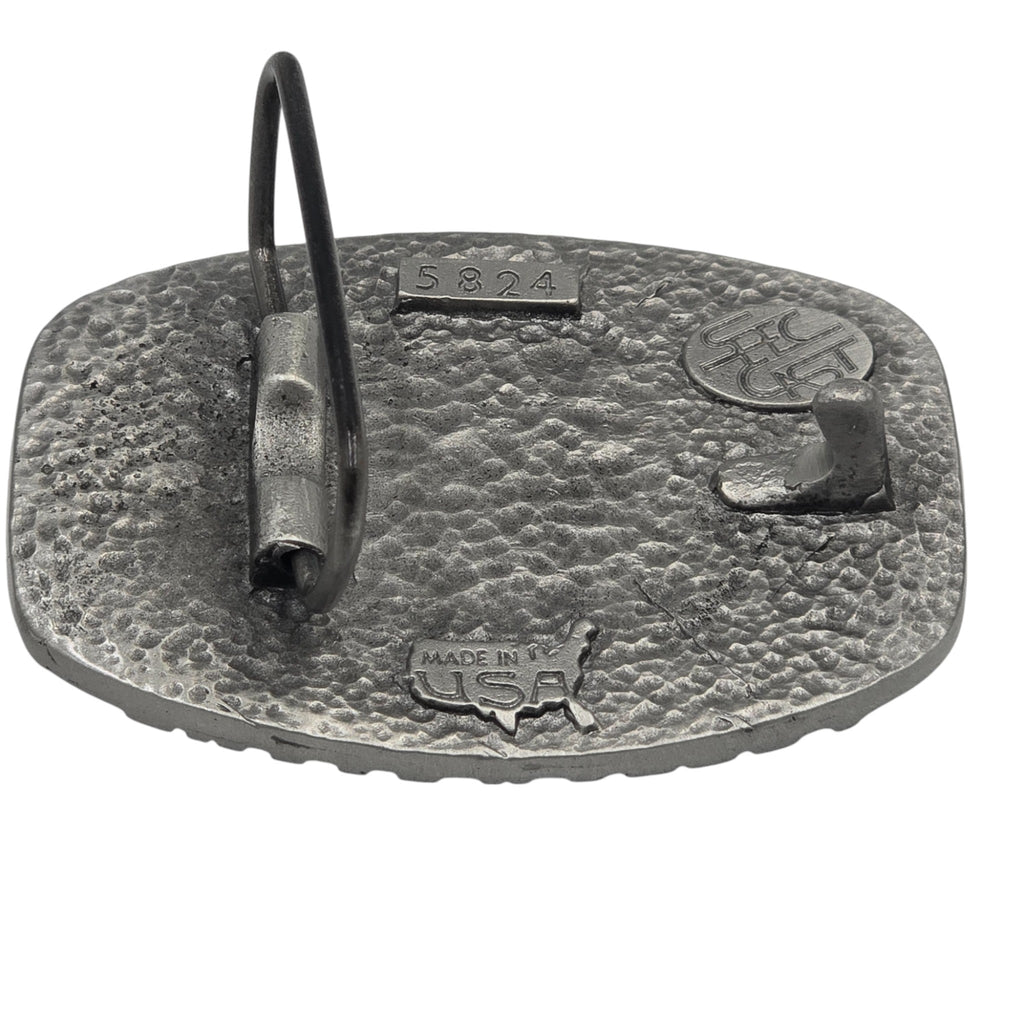 Pewter Yellowstone Bull Elk Scene Belt Buckle #5824