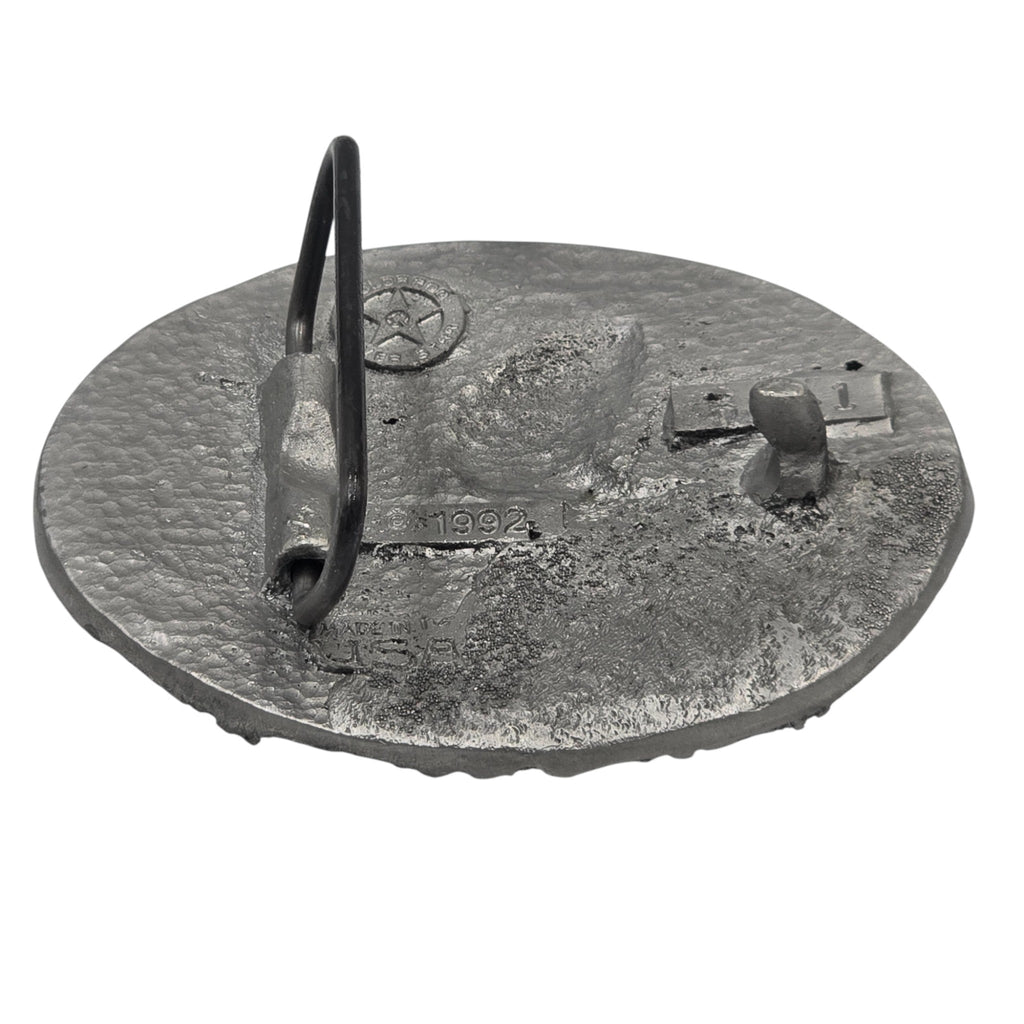 Pewter Yellowstone Bull Moose Scene Belt Buckle #5941