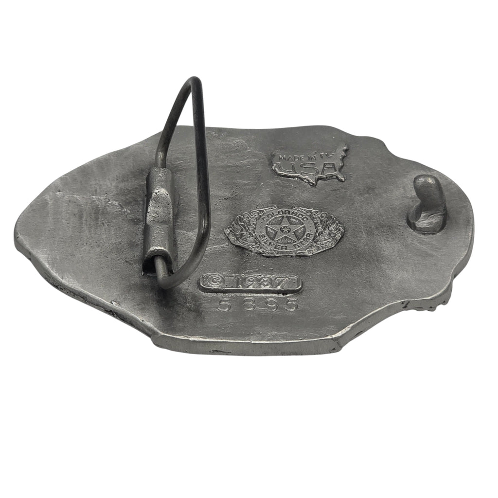 Pewter Yellowstone Bald Eagle Scene Belt Buckle #5895