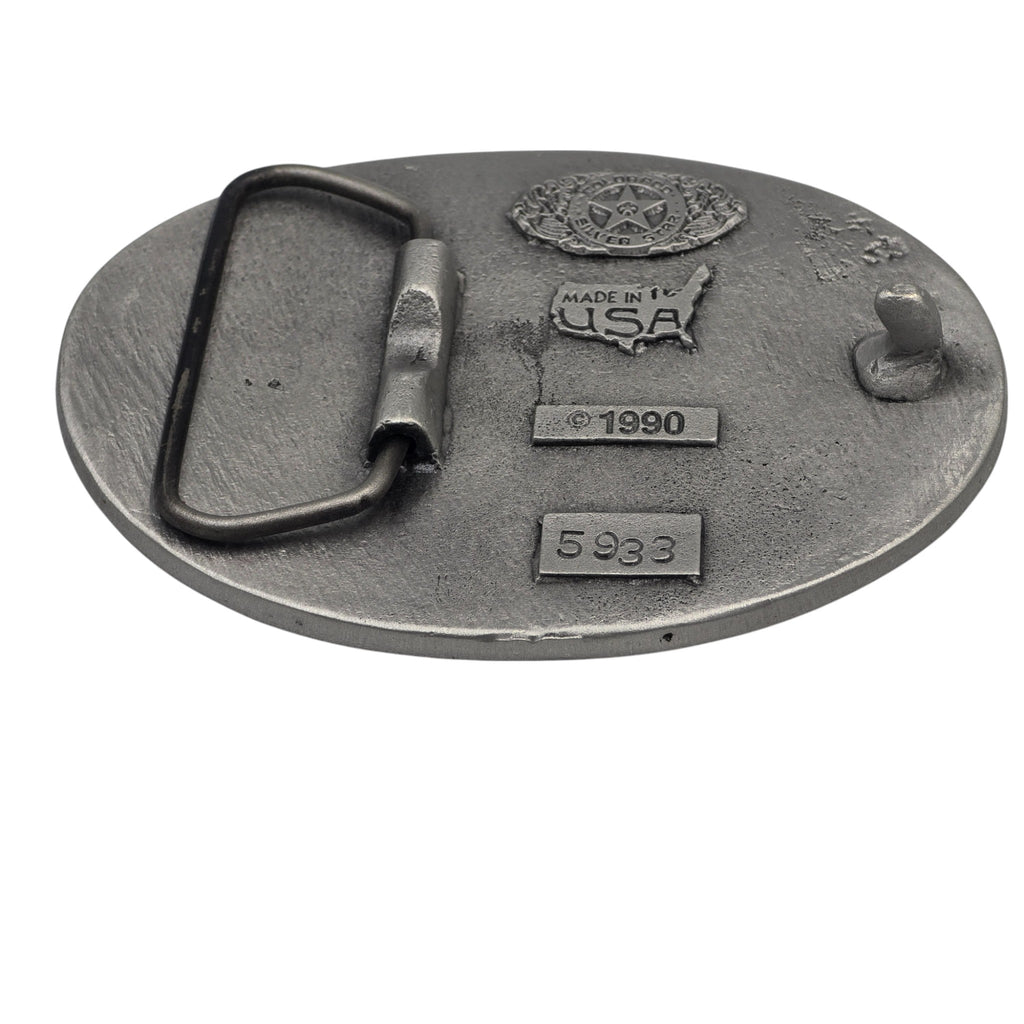 Pewter Glacier National Park Grizzly Bear Scene Belt Buckle #5933