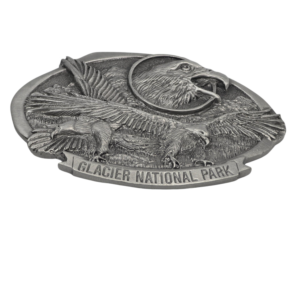 Pewter Glacier National Park Bald Eagle Belt Buckle #5932