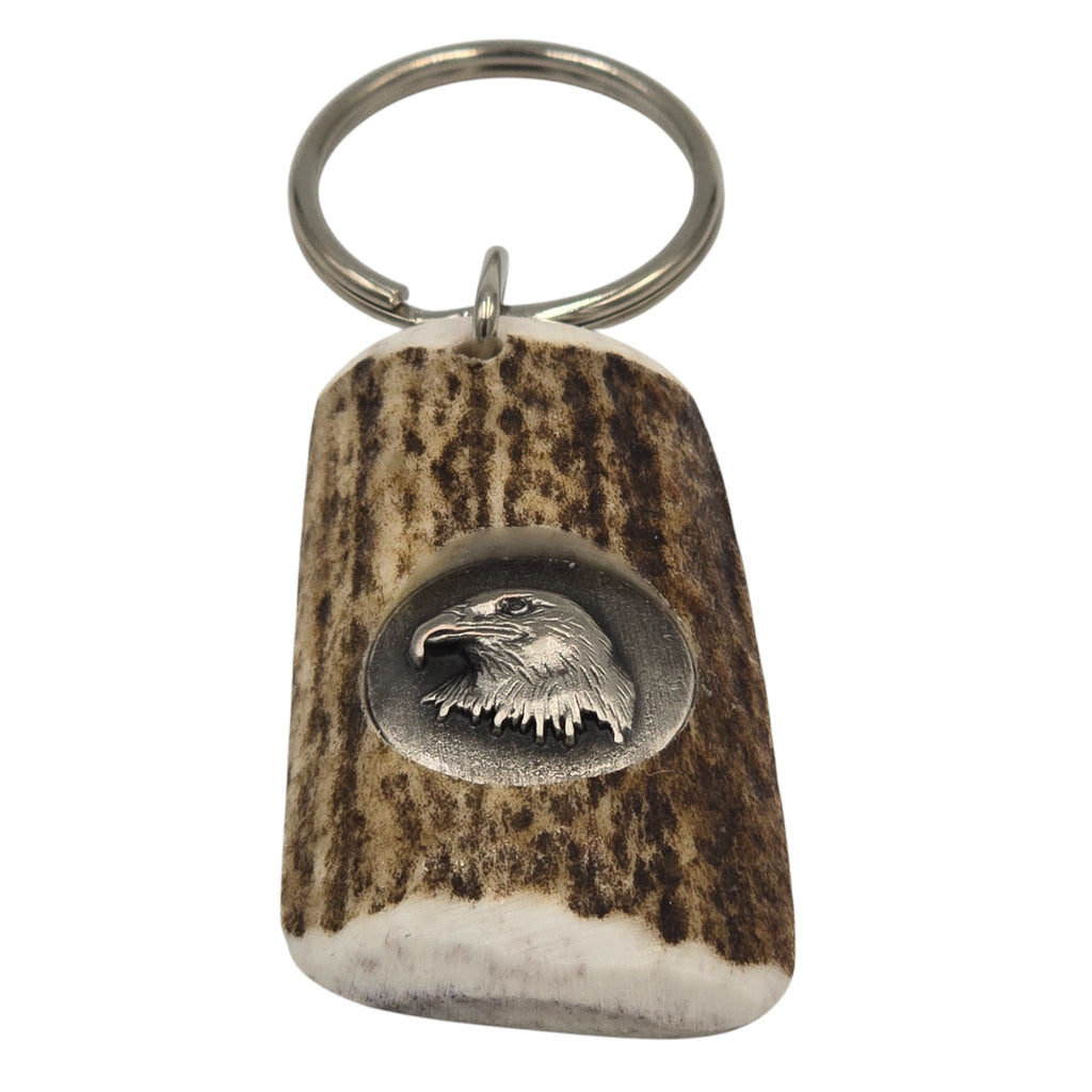 Antler Keyring with Eagle Concho