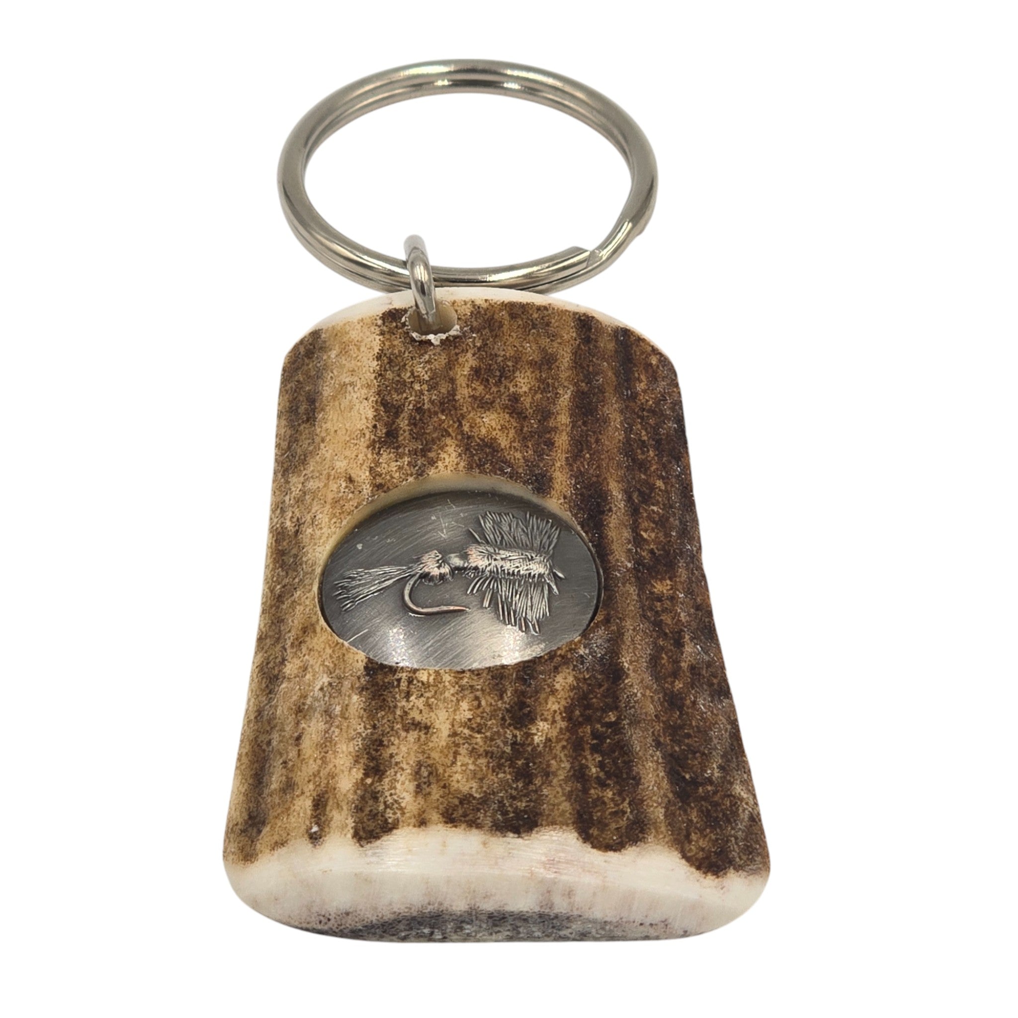 Antler Keyring with Fly Hook Concho