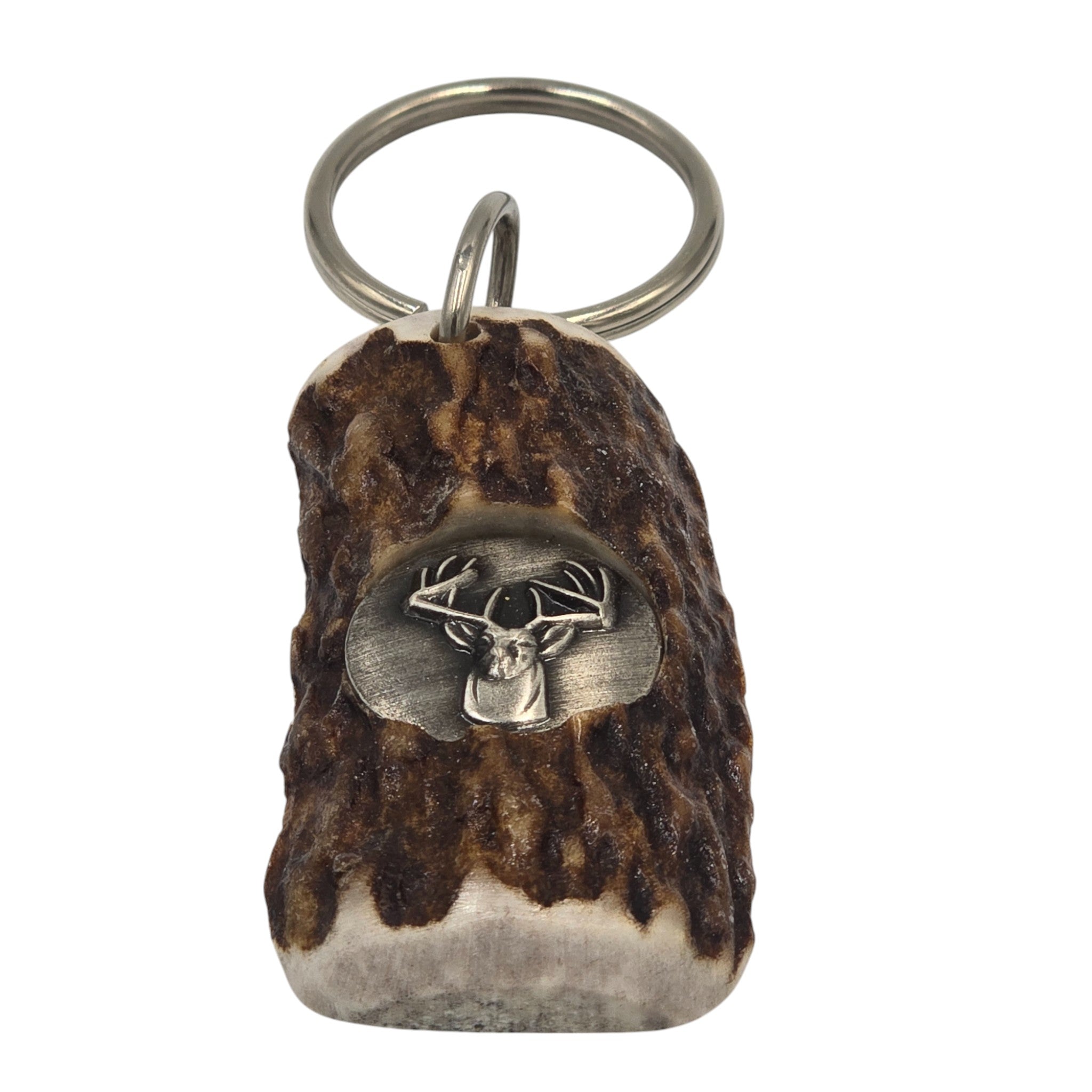 Antler Keyring with Whitetail Deer Concho