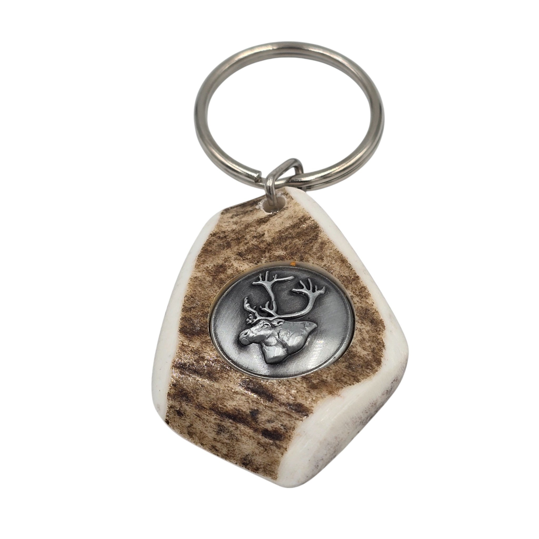 Antler Keyring with Caribou Concho