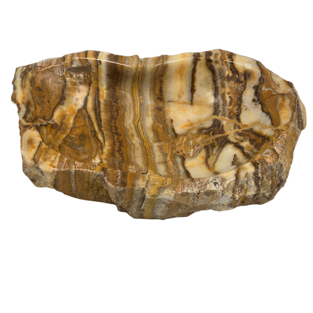 Natural Argonite Hand Carved, Polished Bowl