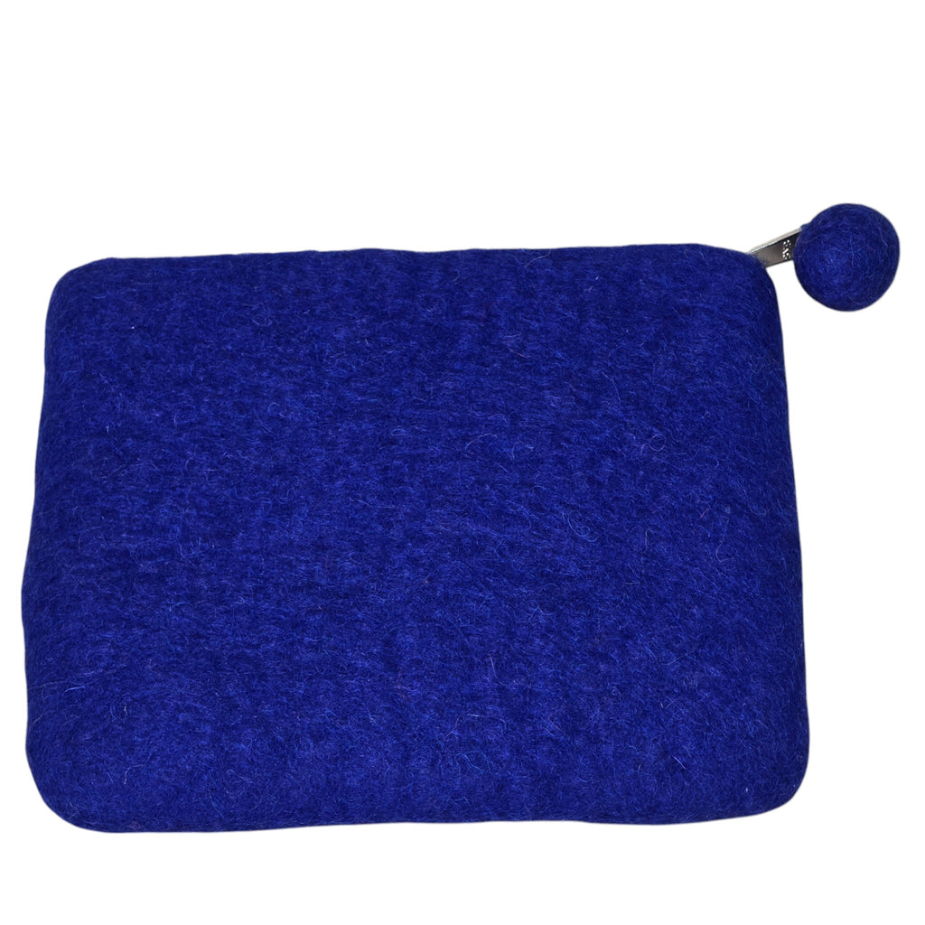 Handmade Wool Felt Coin Purse, Emblazoned with an Owl Family