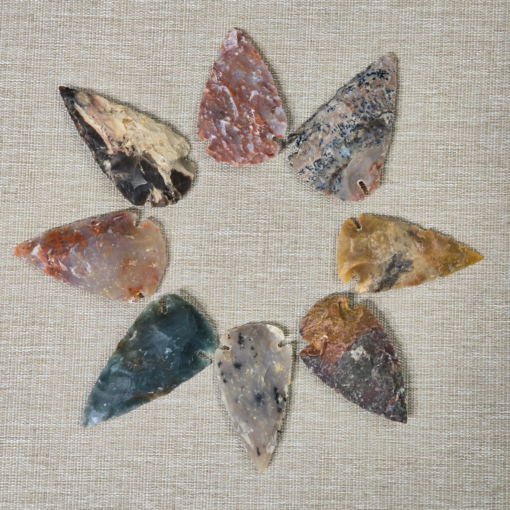 Handmade Jasper Stone Arrowheads