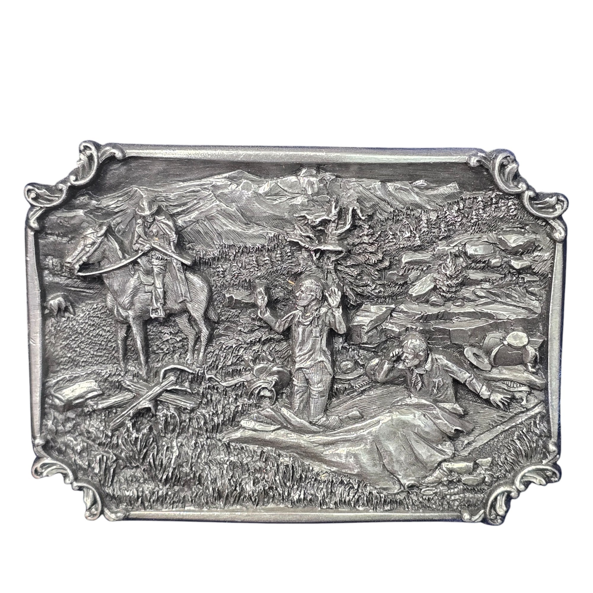 Charles M. Russell, Limited Edition Belt Buckles, Set of Four #2213 of 5000