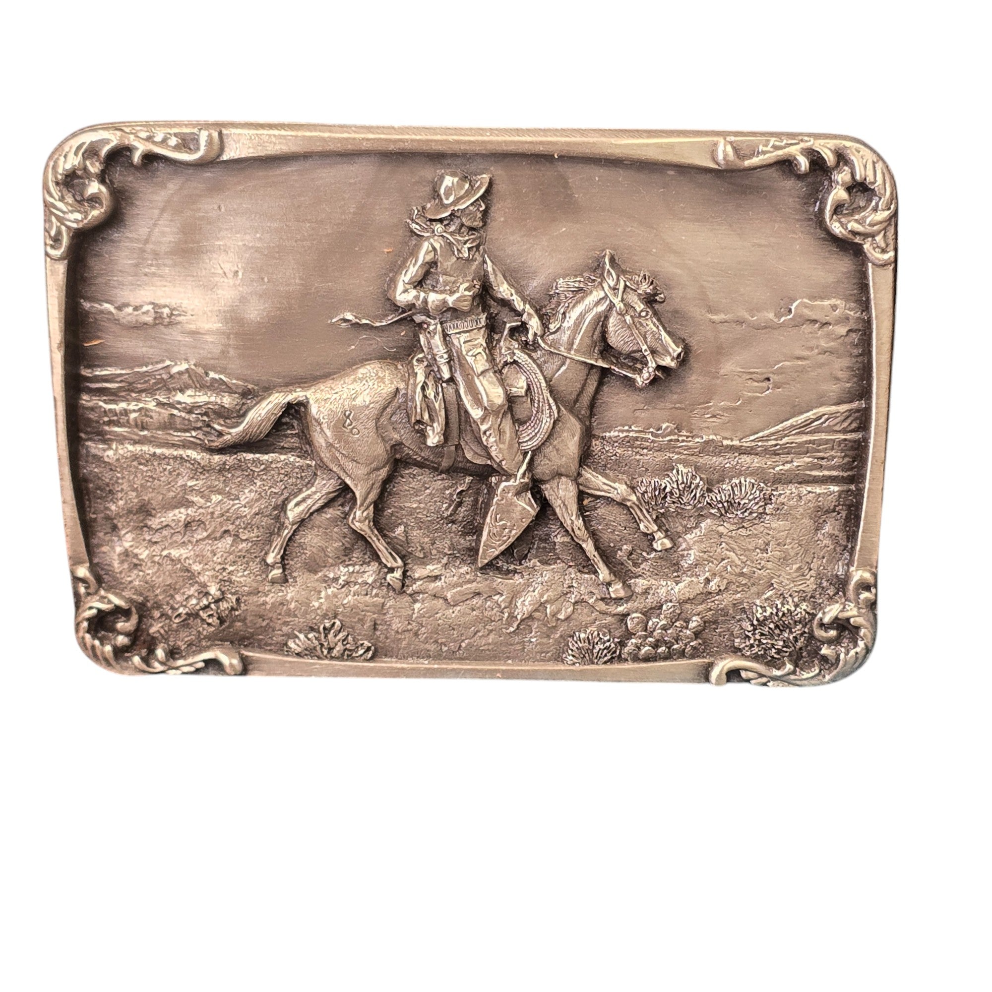 Charles M. Russell, Limited Edition Belt Buckles, Set of Four #197 of 5000