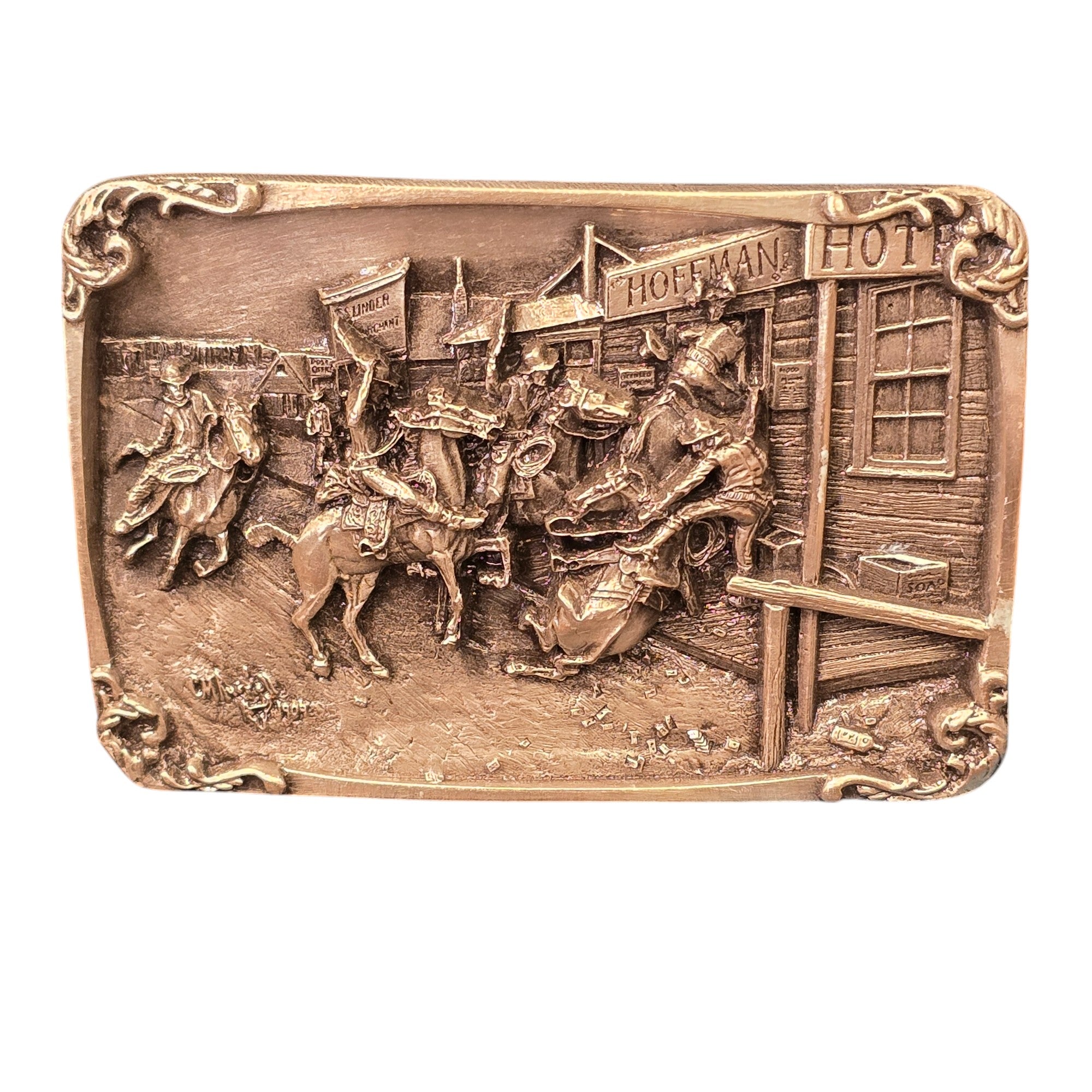 Charles M. Russell, Limited Edition Belt Buckles, Set of Four #197 of 5000