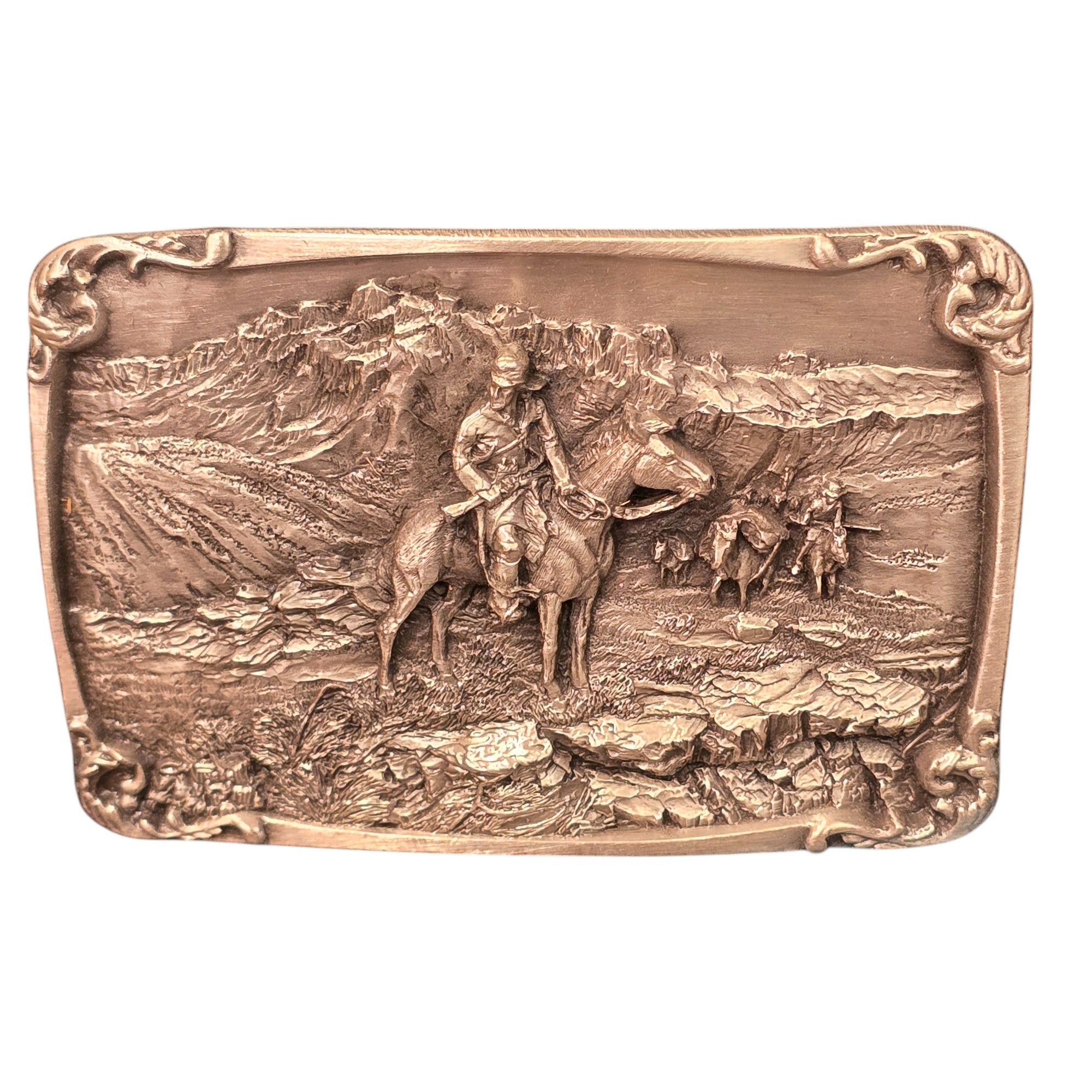 Charles M. Russell, Limited Edition Belt Buckles, Set of Four #197 of 5000