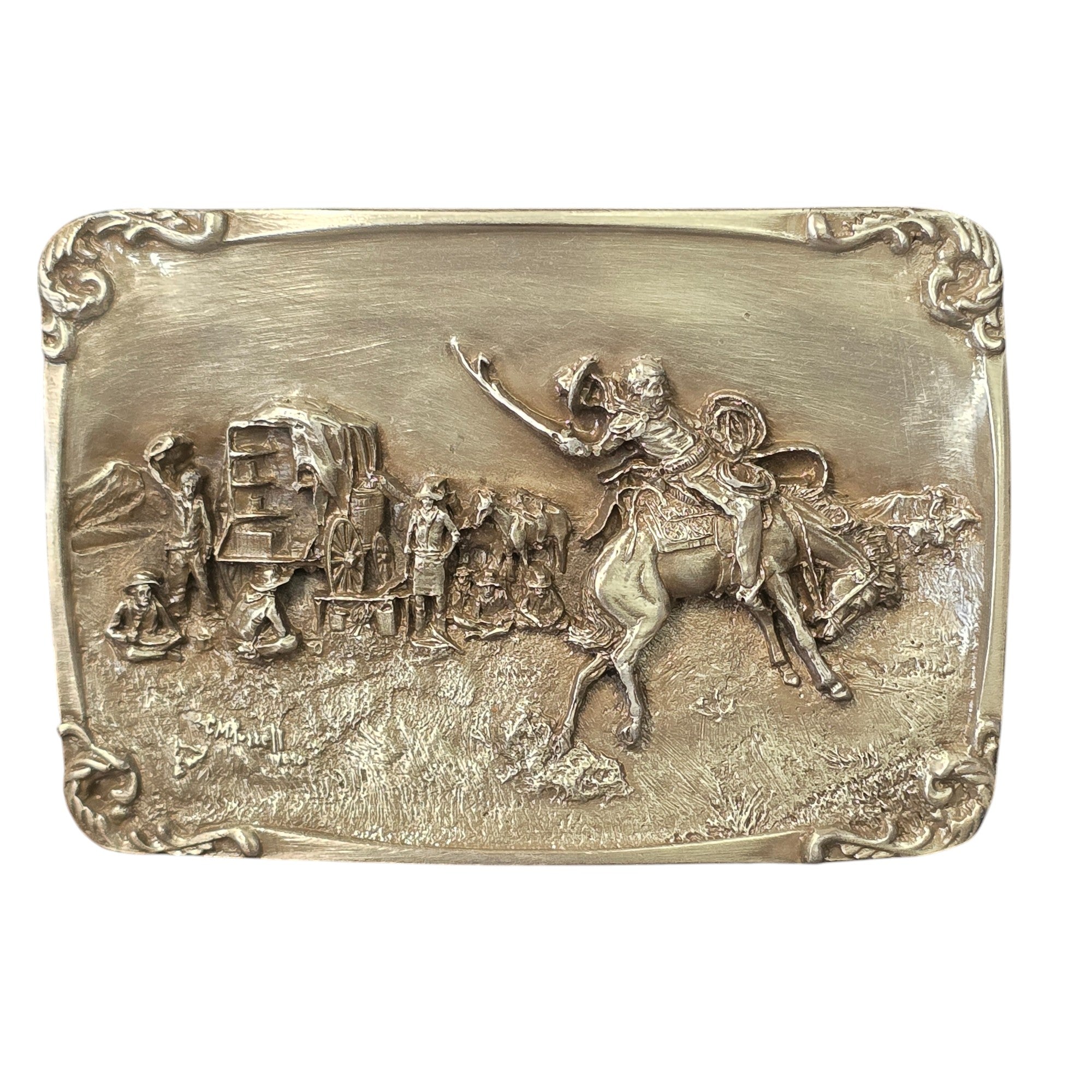 Charles M. Russell, Limited Edition Belt Buckles, Set of Four #197 of 5000