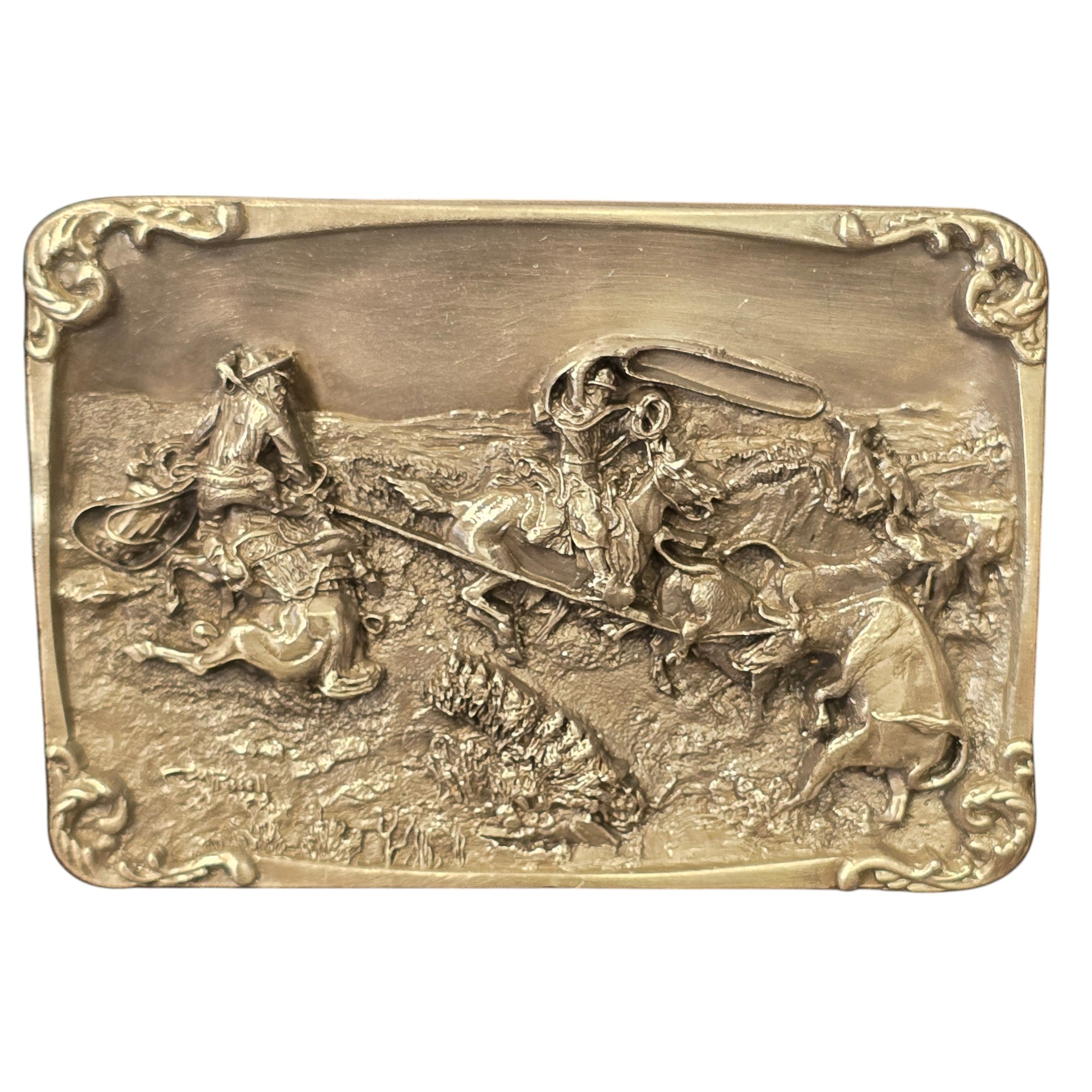 Charles M. Russell, Limited Edition Belt Buckles, Set of Four #197 of 5000