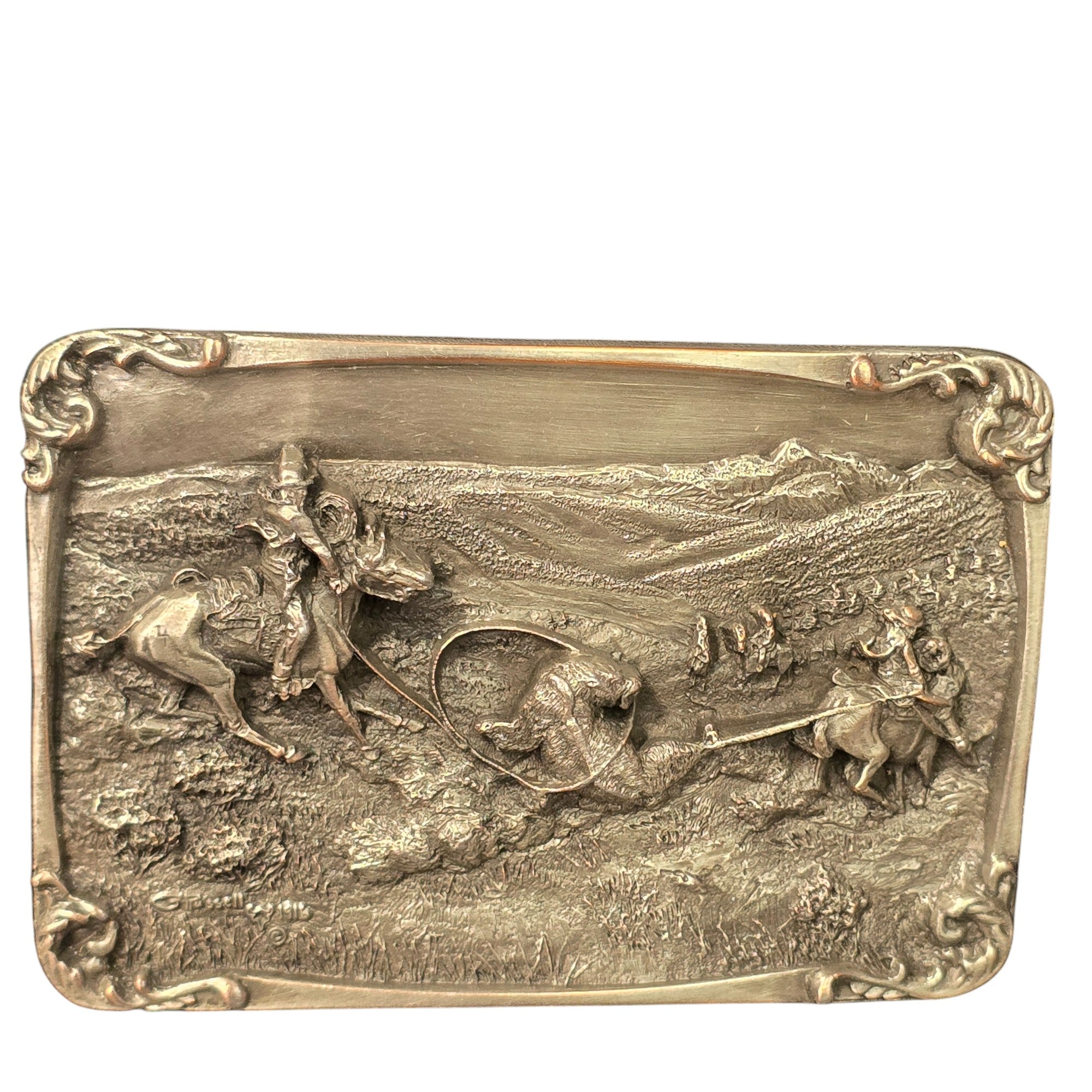 Charles M. Russell, Limited Edition Belt Buckles, Set of Four #197 of 5000