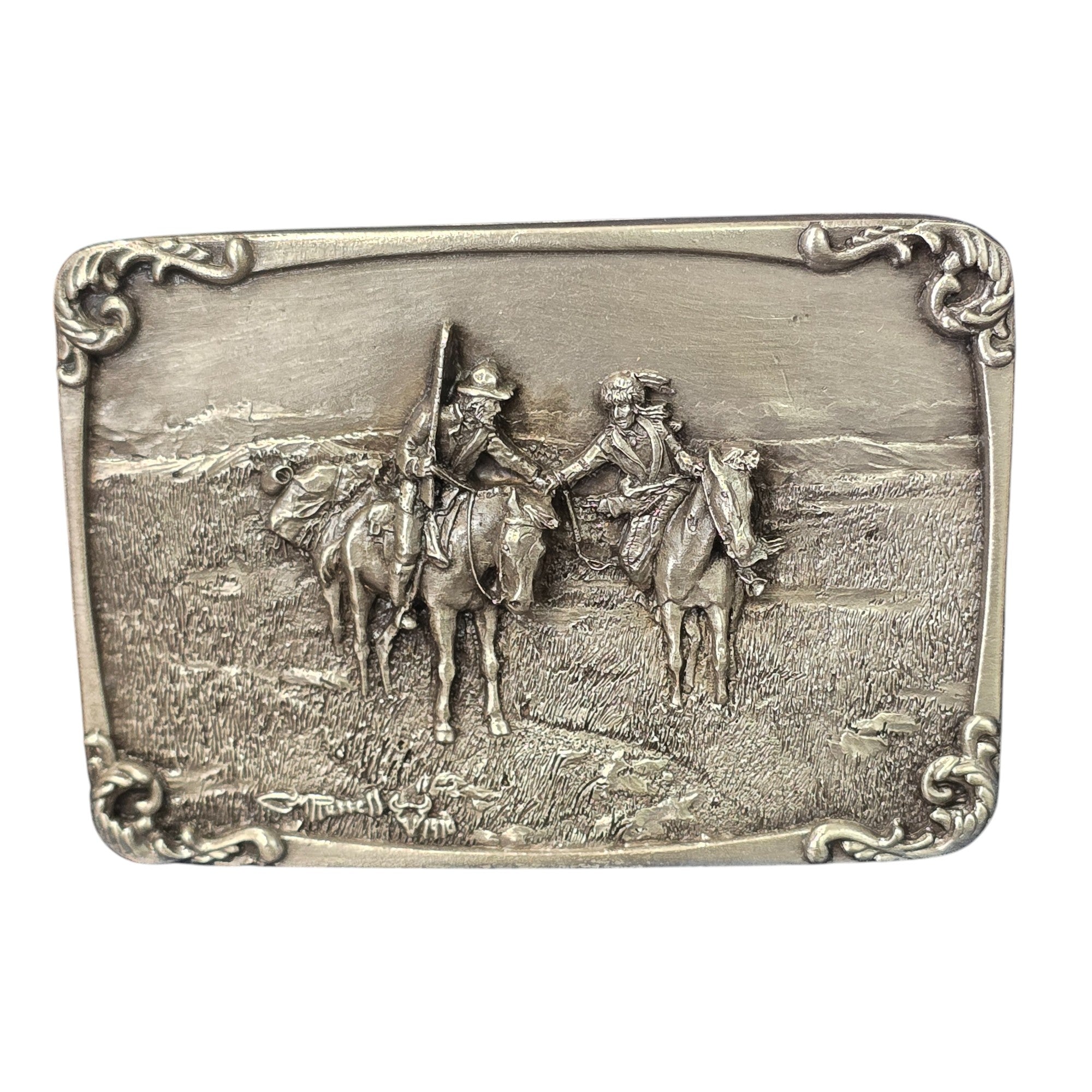 Charles M. Russell, Limited Edition Belt Buckles, Set of Four #3136 of 5000