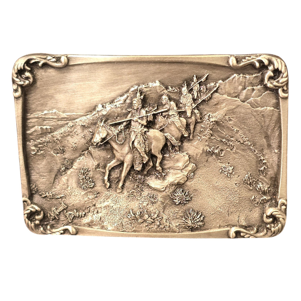 Charles M. Russell, Limited Edition Belt Buckles, Set of Four #3136 of 5000