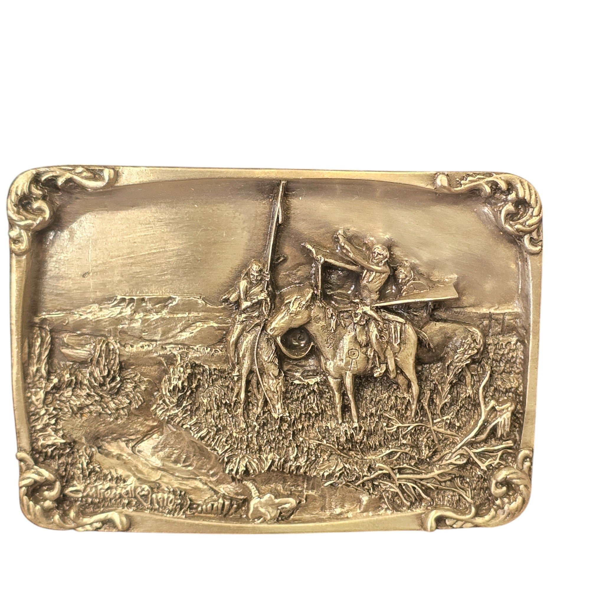 Charles M. Russell, Limited Edition Belt Buckles, Set of Four #782 of 5000