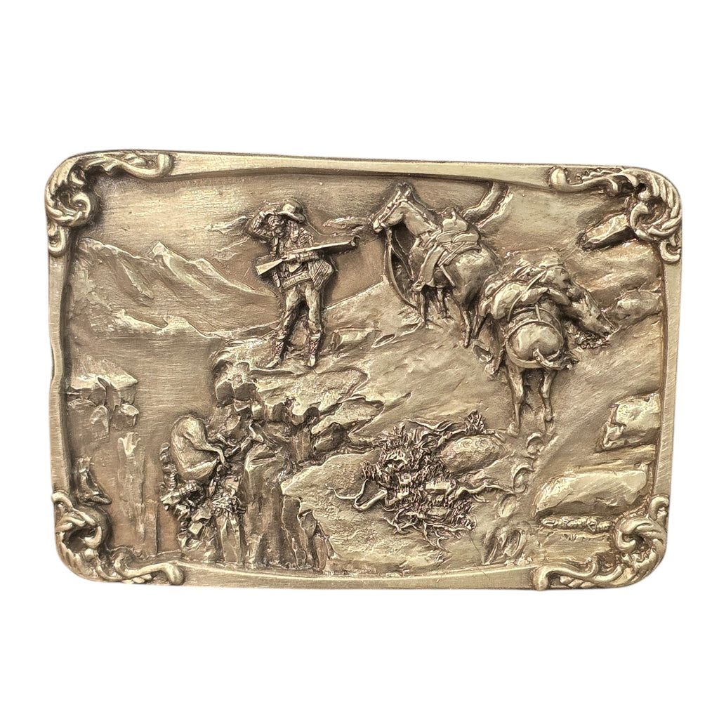 Charles M. Russell, Limited Edition Belt Buckles, Set of Four #782 of 5000