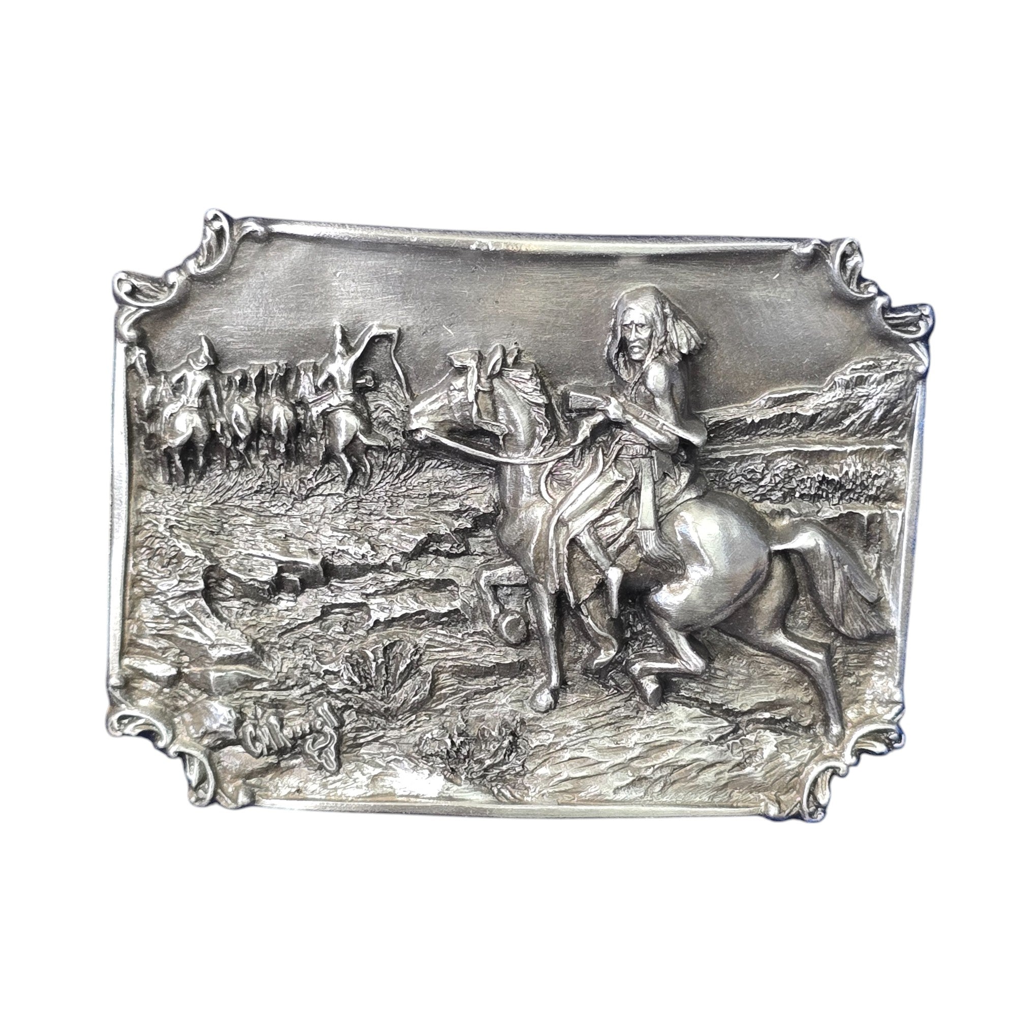 Charles M. Russell, Limited Edition Belt Buckles, Set of Four #190 of 5000