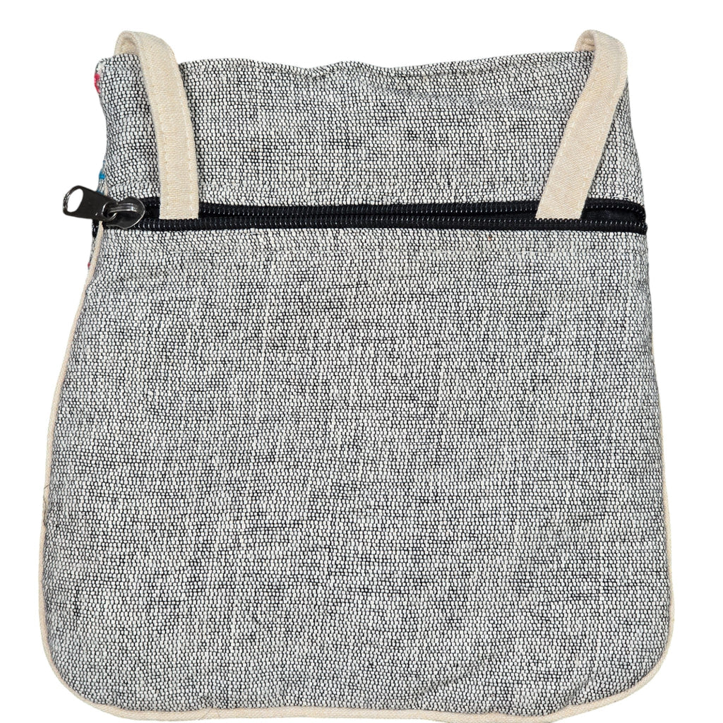Handmade Boho Natural Embroidery Cross-Body Travel Bag