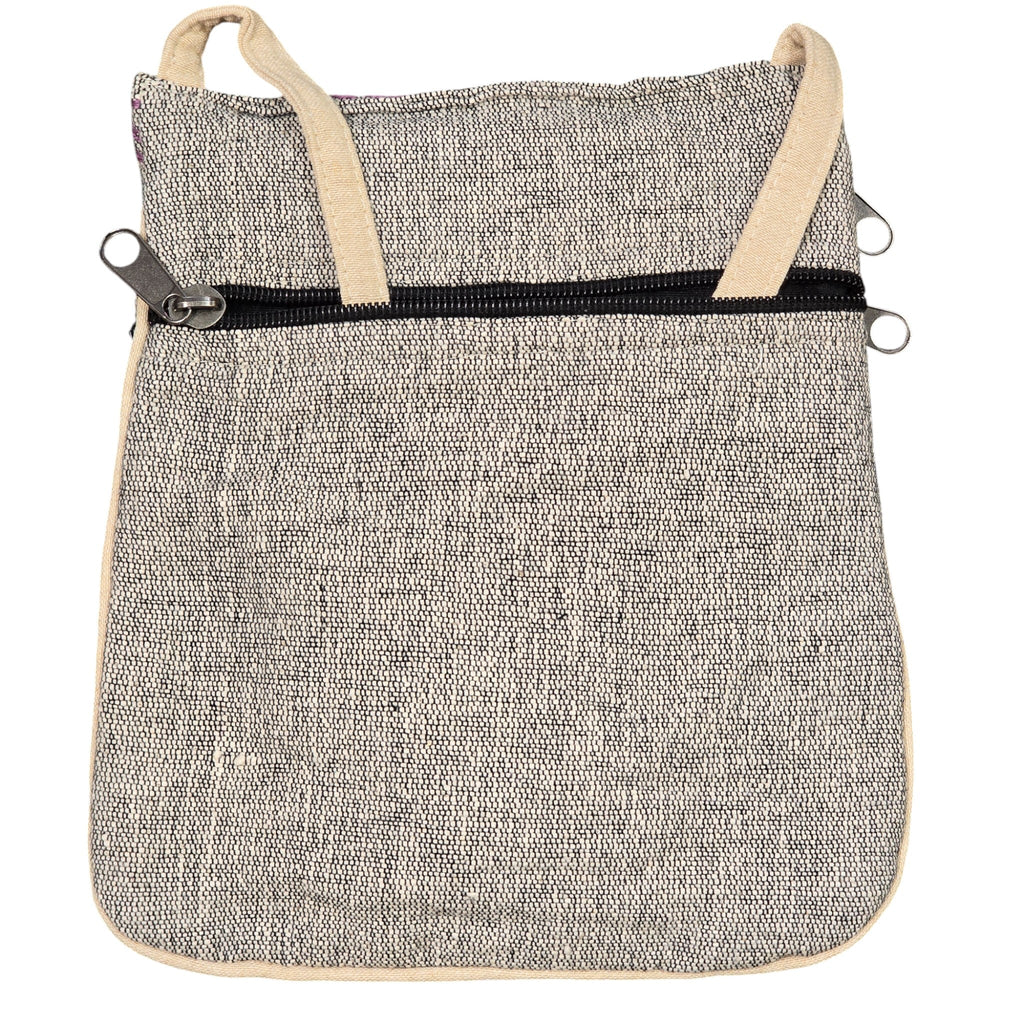 Handmade Boho Natural Embroidery Cross-Body Travel Bag