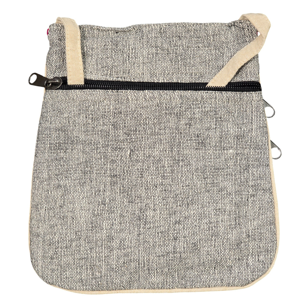 Handmade Boho Natural Embroidery Cross-Body Travel Bag