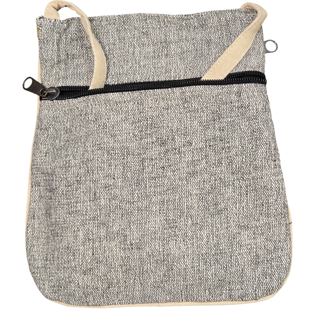 Handmade Boho Natural Embroidery Cross-Body Travel Bag