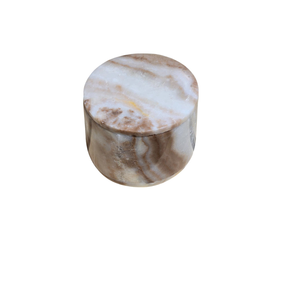 Large Polished Aragonite Bowl with Lid