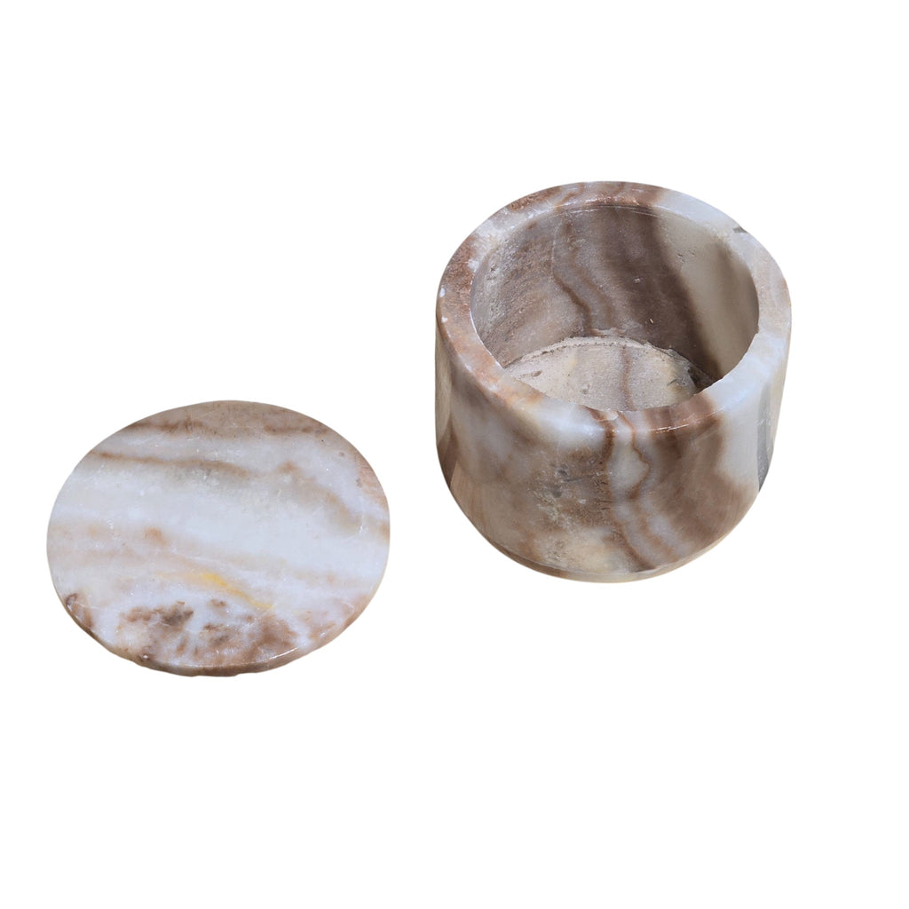 Large Polished Aragonite Bowl with Lid