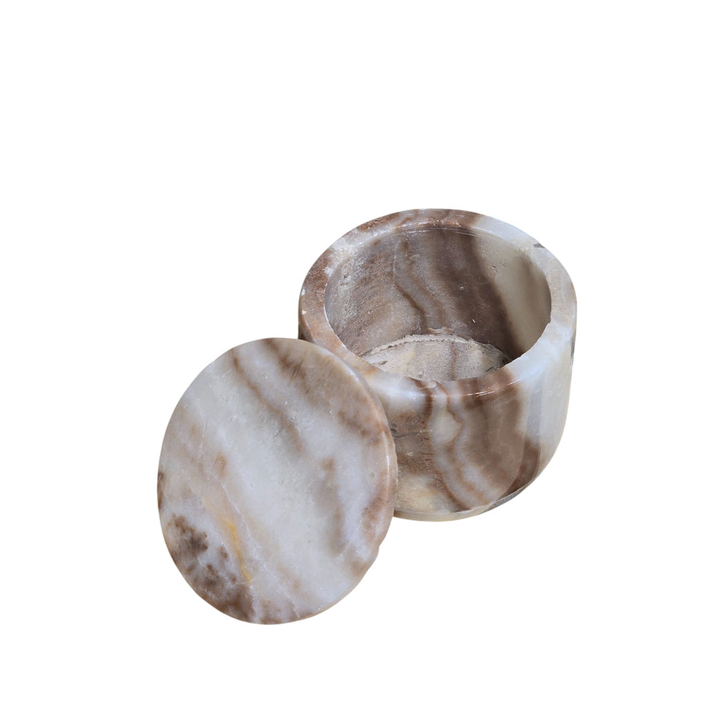 Large Polished Aragonite Bowl with Lid