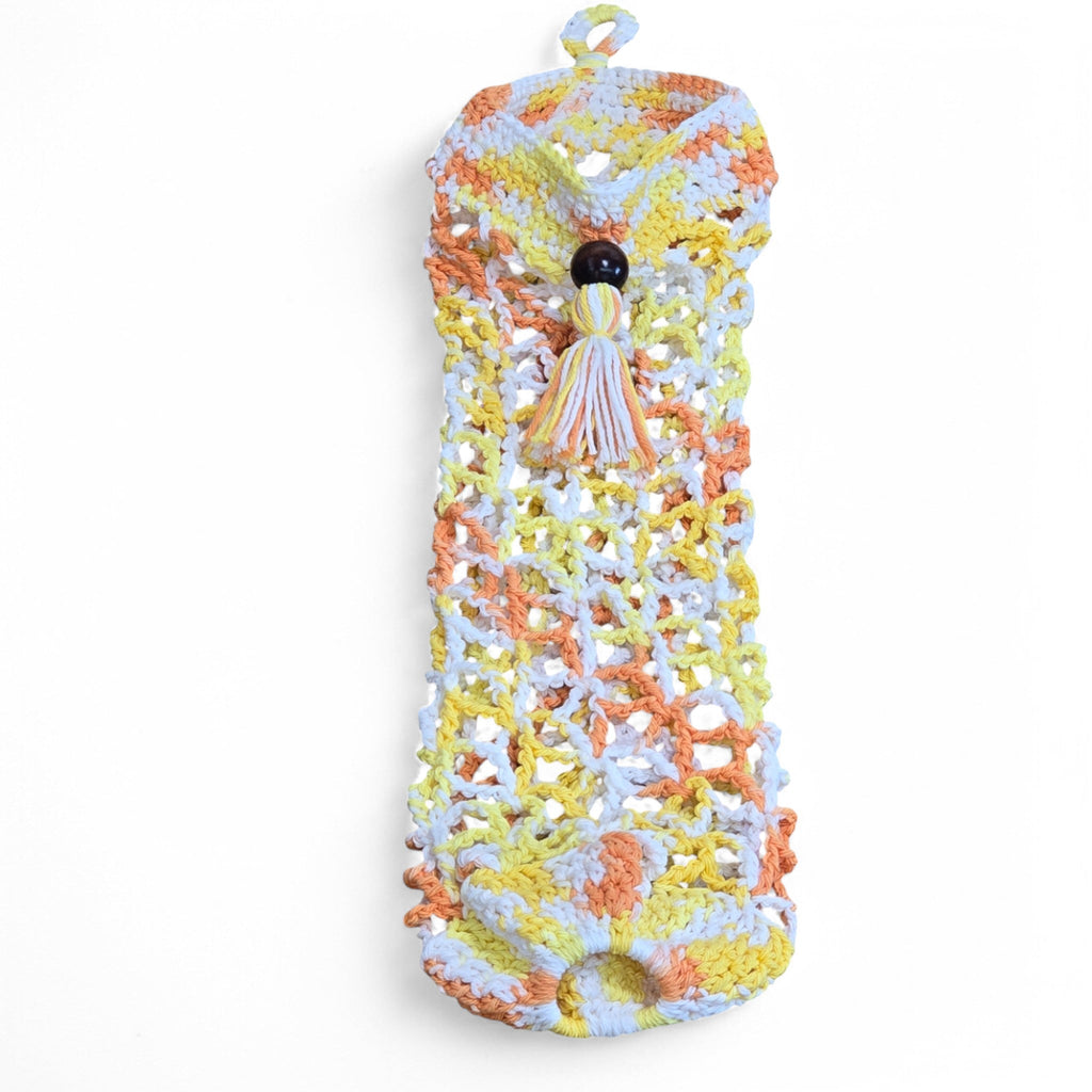 Handmade Crochet Grocery Bag Holder