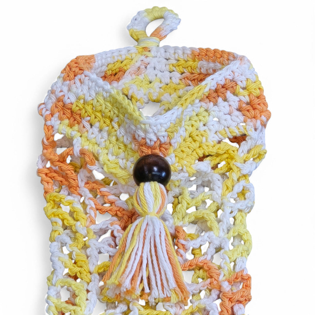Handmade Crochet Grocery Bag Holder