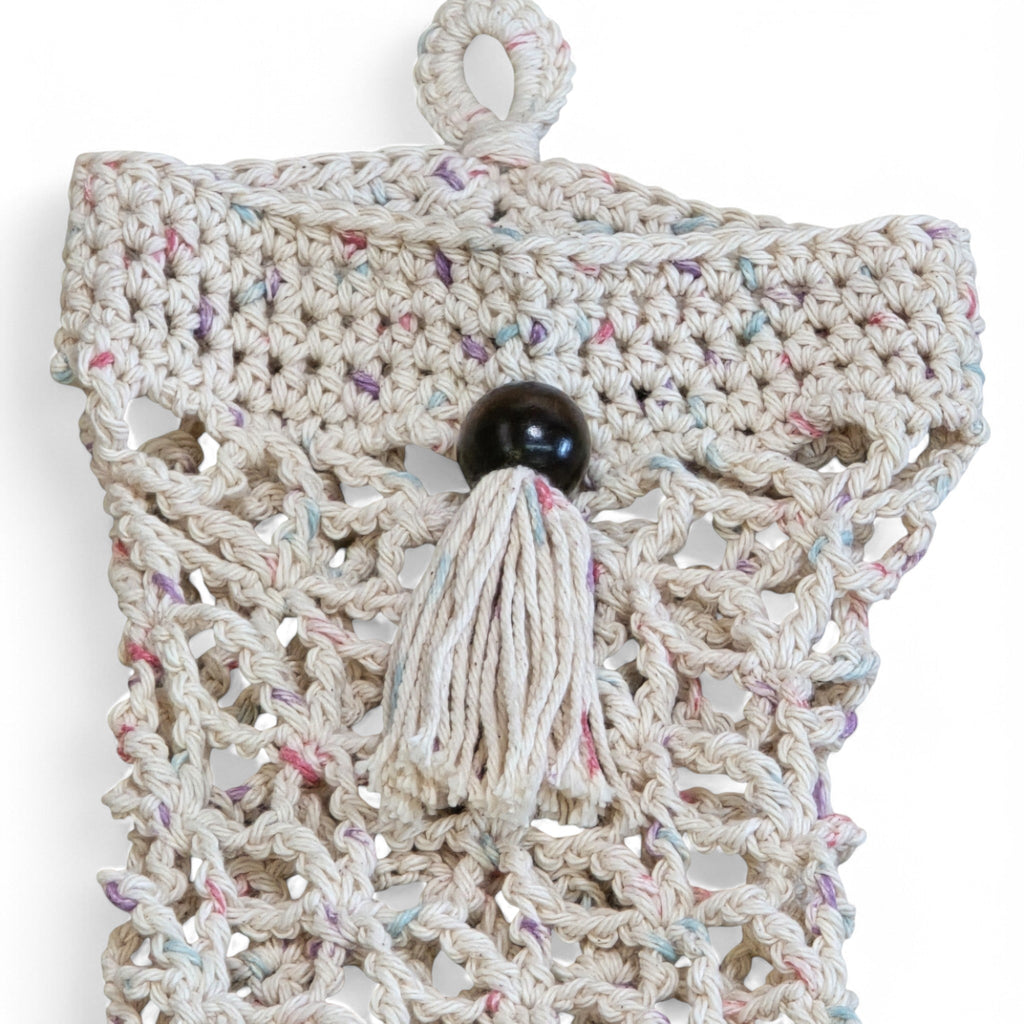 Handmade Crochet Grocery Bag Holder