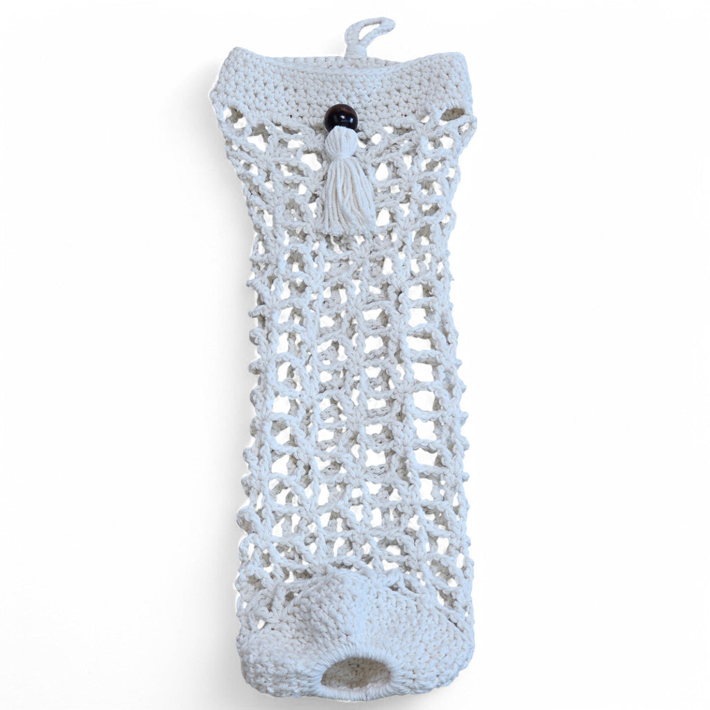 Handmade Crochet Grocery Bag Holder