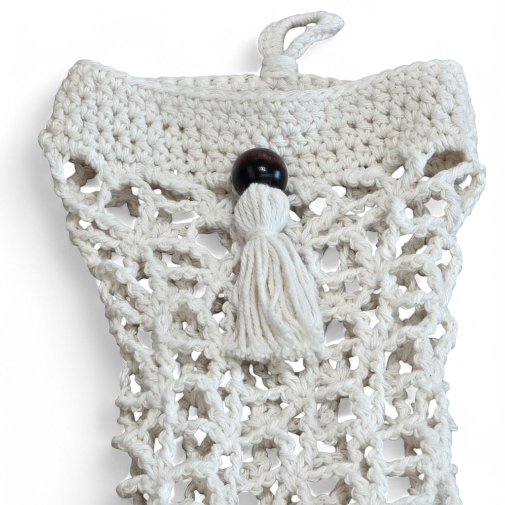 Handmade Crochet Grocery Bag Holder