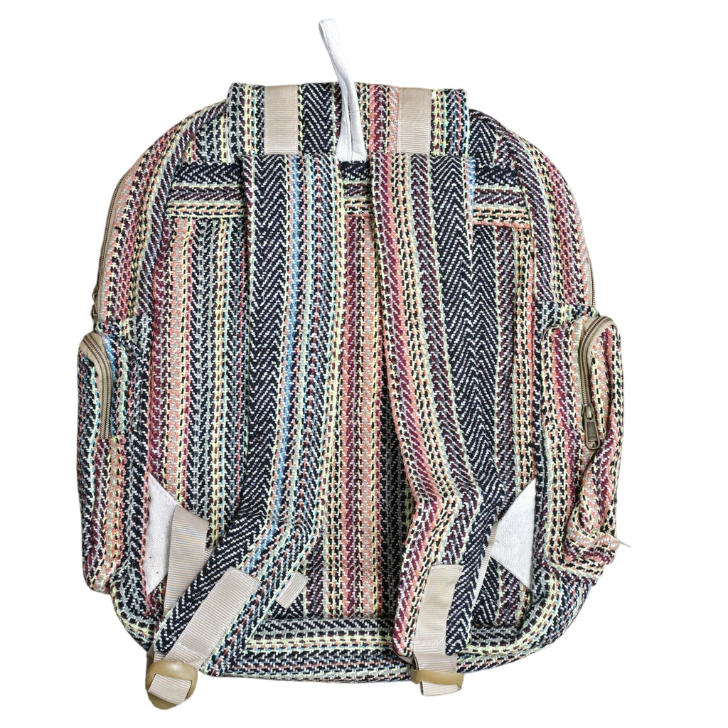 Boho Hemp Woven Multi-Compartment Backpack
