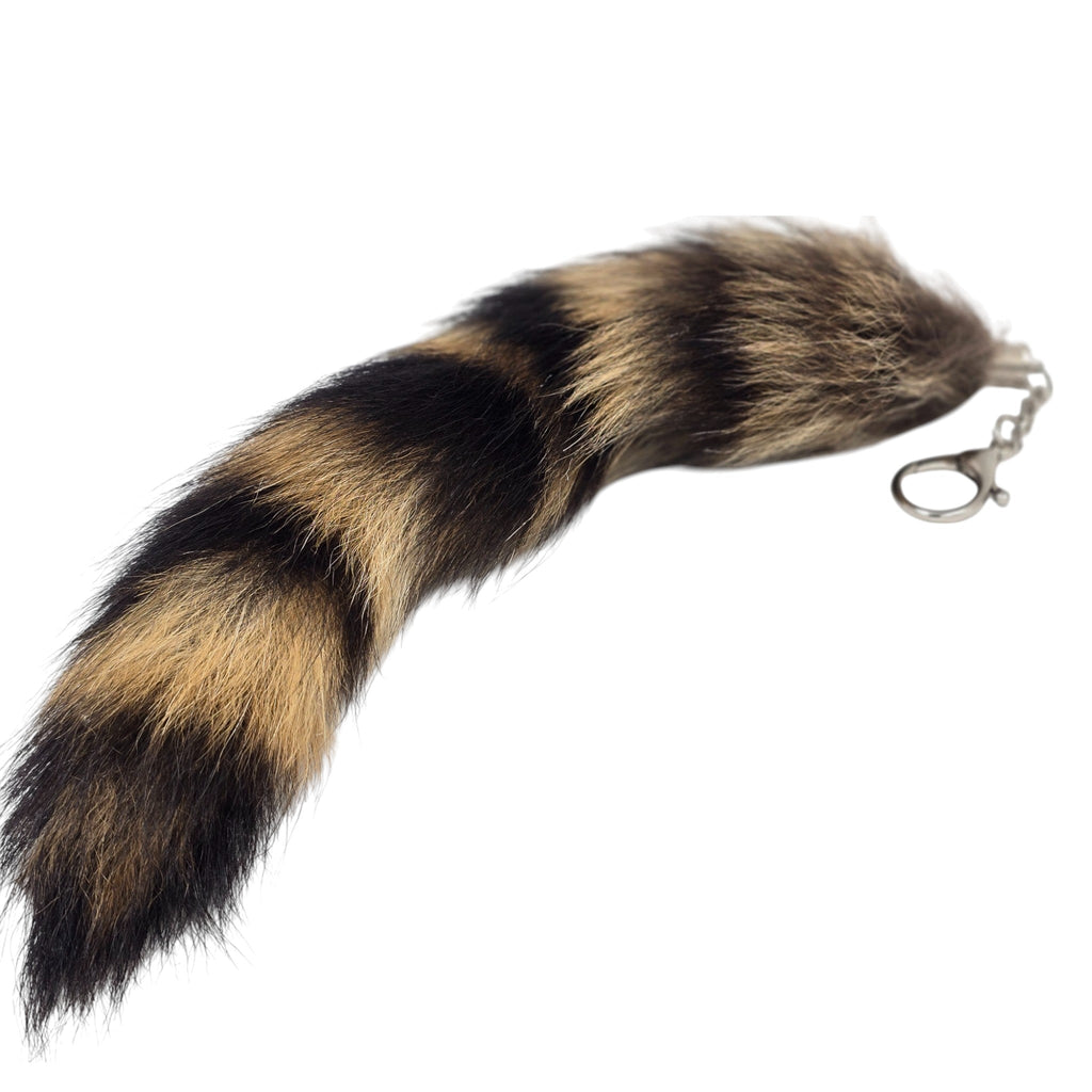 Authentic Raccoon Tail Keyring