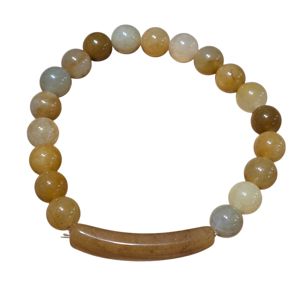 Natural Yellow Topaz Stone Beaded Bracelet